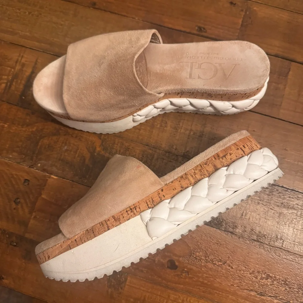 AGL‎ Suede Slide Platform Sandals